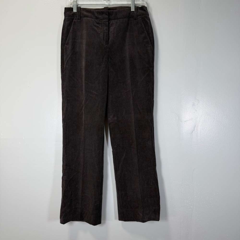 Giorgio Armani Brown Corduroy‎ Cashmere Blend Straight Leg Pants Size 8